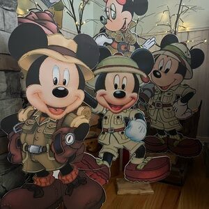 Two foot Mickey and friend Safari centerpieces